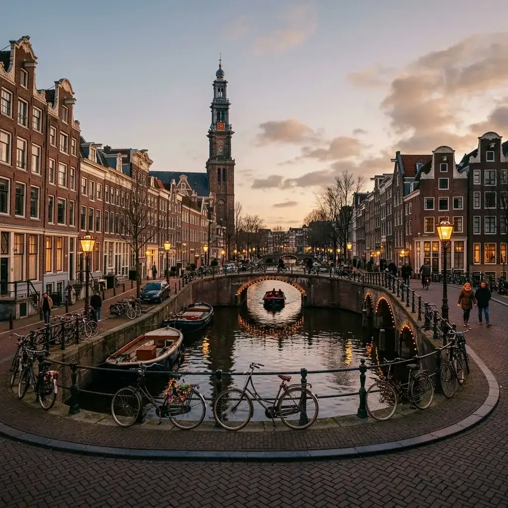 Vy över Amsterdam