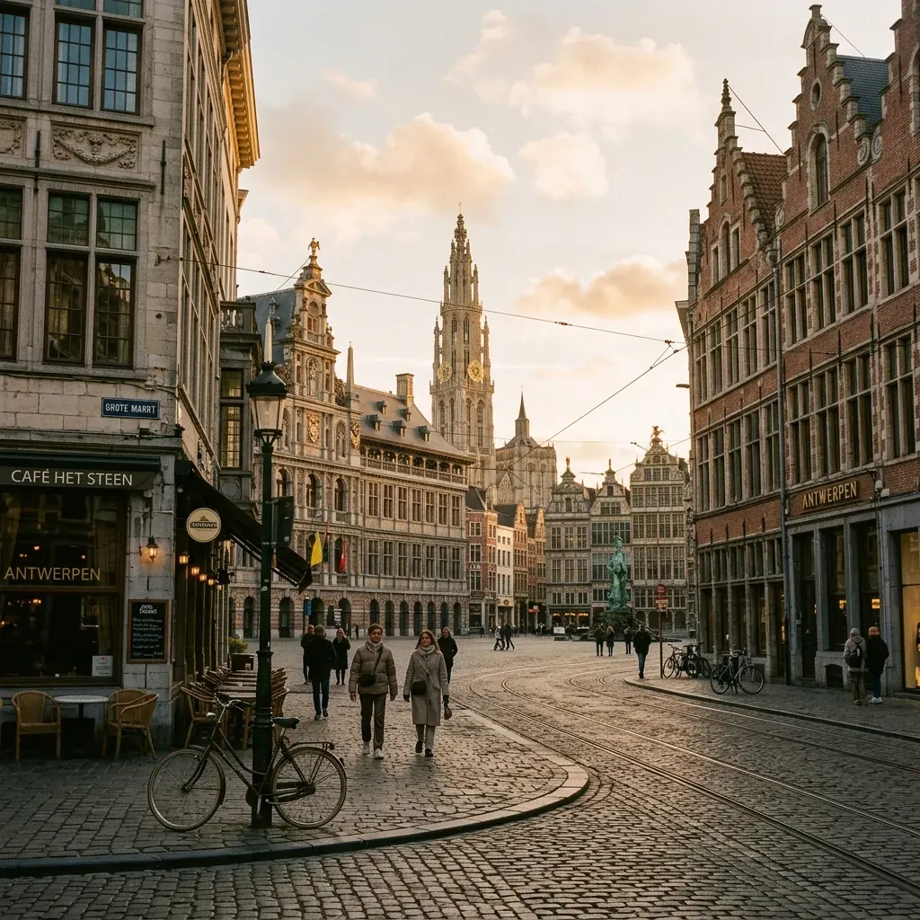 Vy över Antwerpen