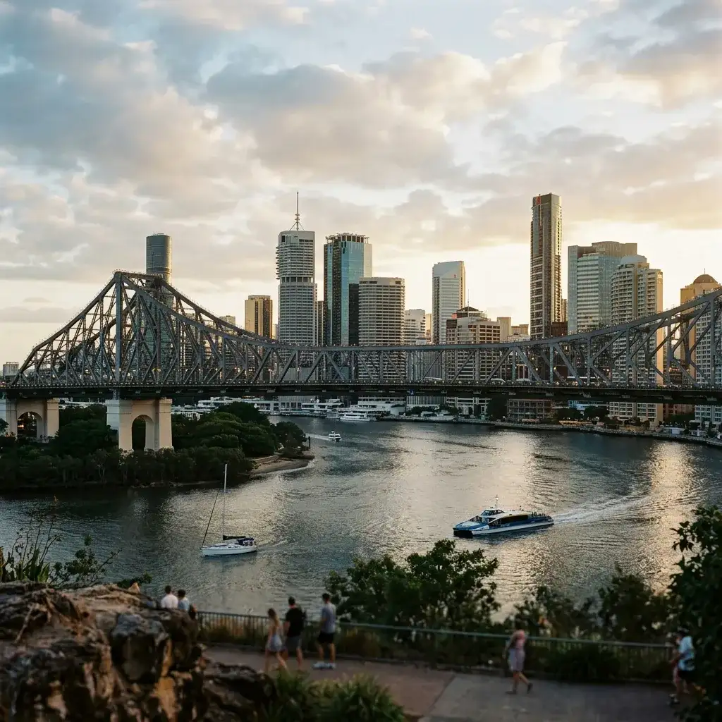 Vy över Brisbane