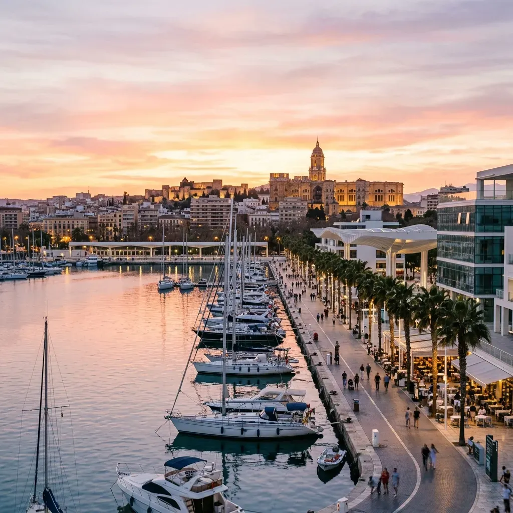 Vy över Malaga