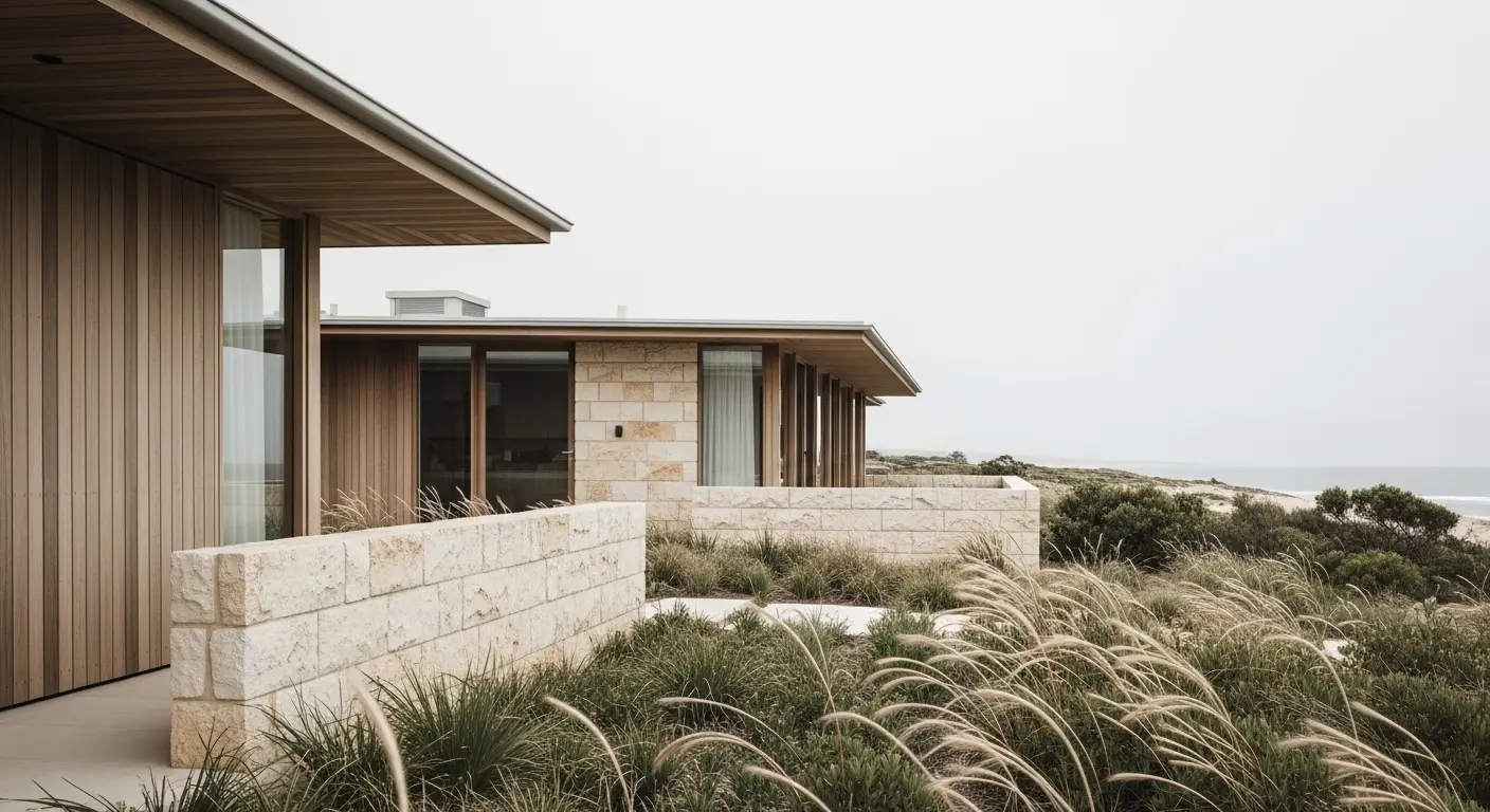 Modern och exklusiv kustnära villa i Perth som representerar bostadsmarknaden och boendealternativ vid en utlandsflytt till Australien.