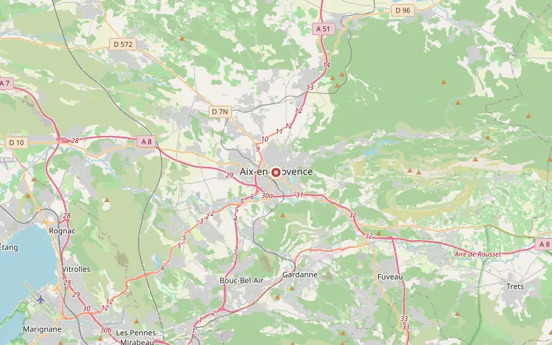 Karta som visar Aix-en-Provences läge
