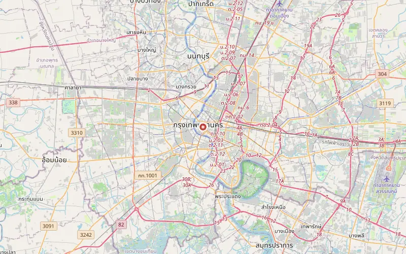 Karta som visar var Bangkok ligger
