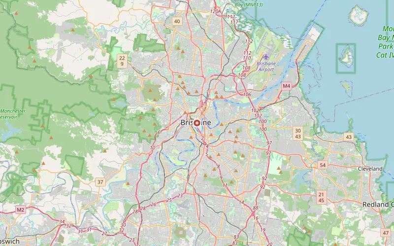 Karta som visar Brisbanes läge