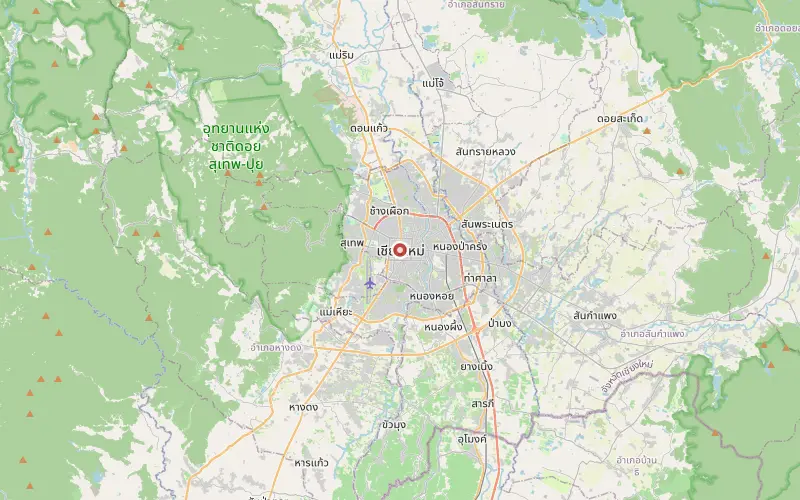 Karta som visar Chiang Mais läge
