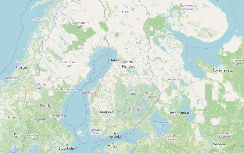Karta som visar Finland