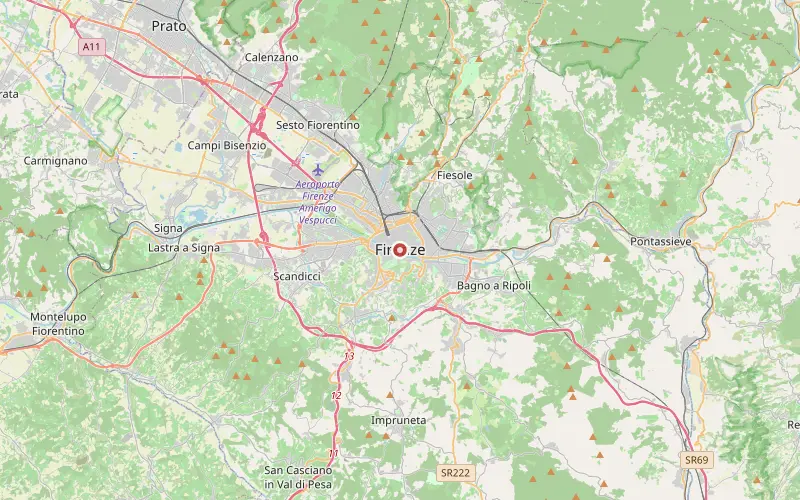 Karta som visar Florenss läge