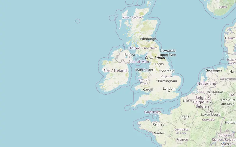 Karta som visar var Irland ligger