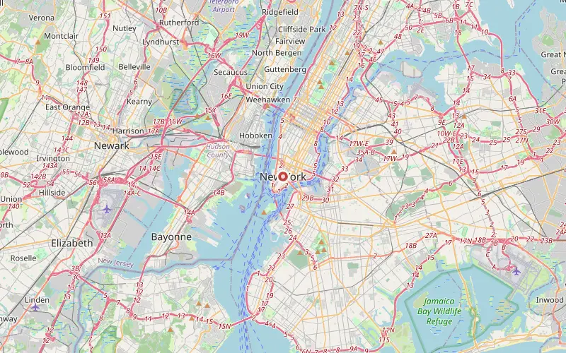 Karta som visar var New York ligger