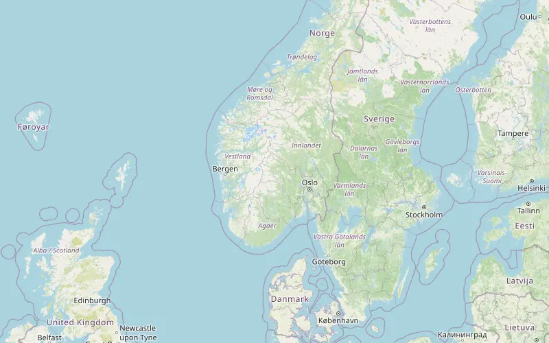 Karta som visar var Norge ligger