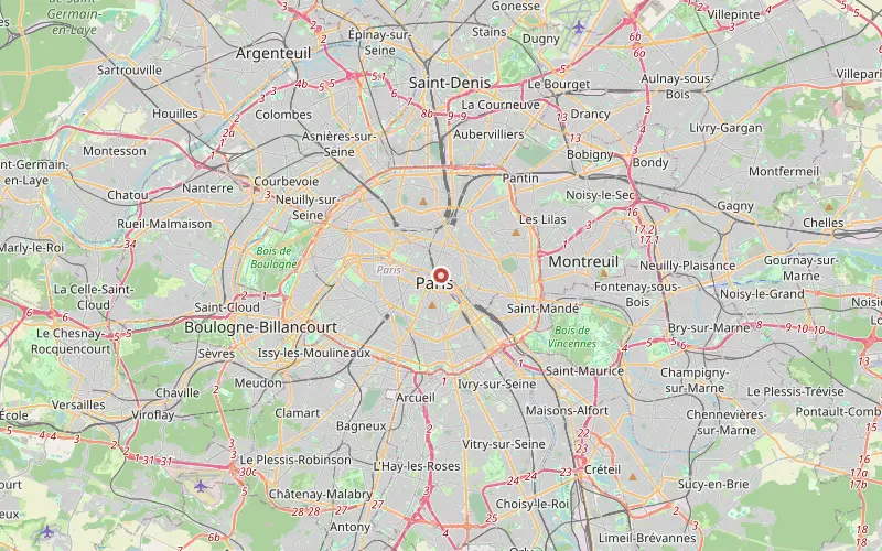 Karta som visar var Paris ligger