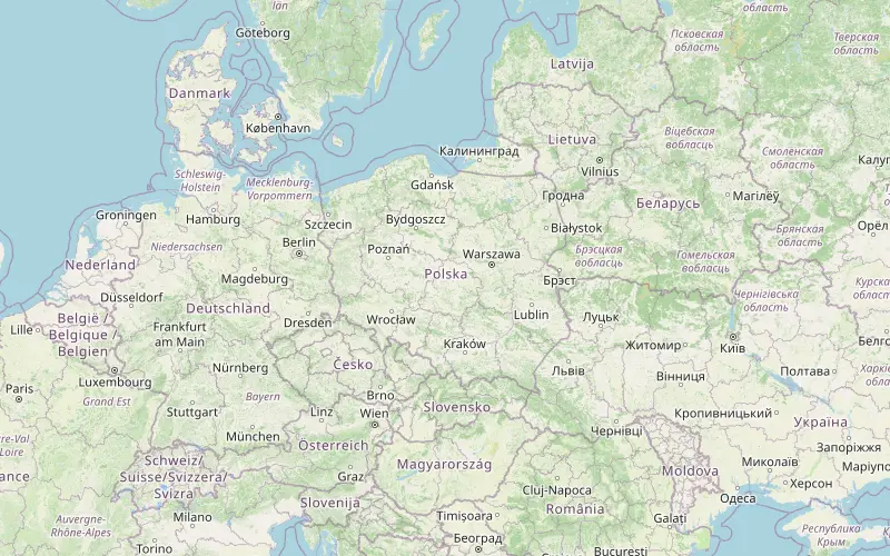 Karta som visar Polen