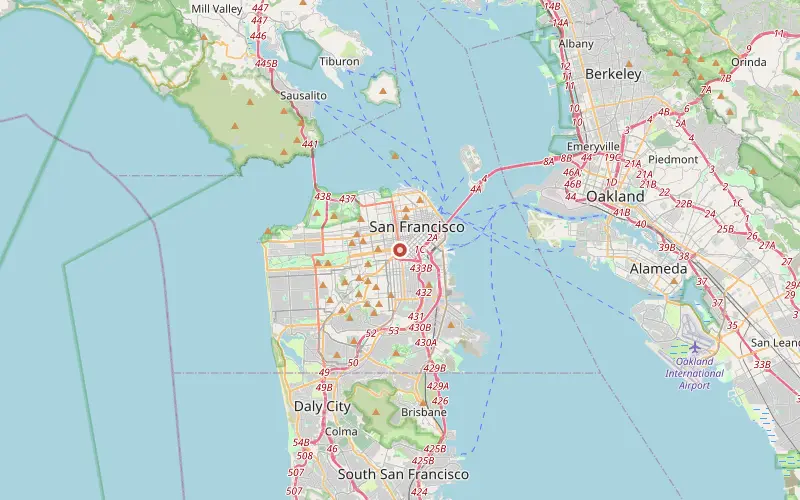 Karta som visar San Franciscos läge