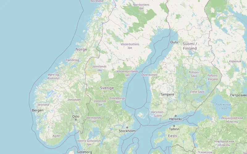 Karta som visar Sverige