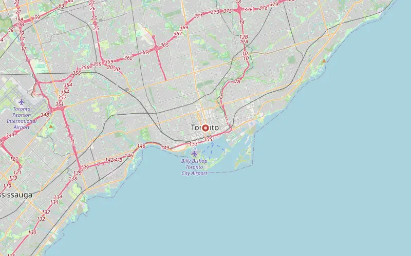 Karta som visar Torontos läge