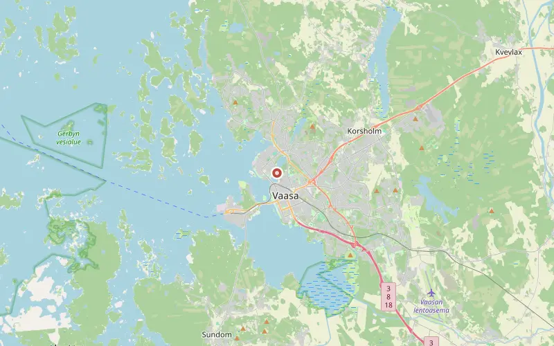 Karta som visar Vasas läge